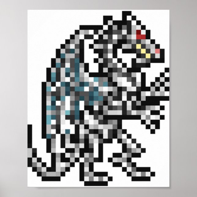 Helden von Might und Magic Dragon Retro Pixel DOS Poster (Vorne)