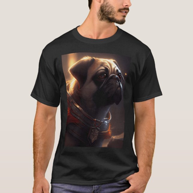 Heldenkrieger: Pug T-Shirt (Vorderseite)