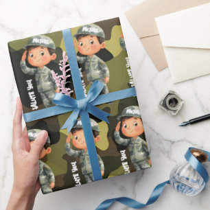 Heldensalut Militärgeschenkpapier Geschenkpapier