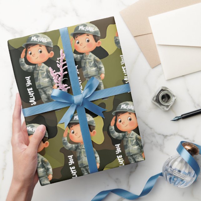 Heldensalut Militärgeschenkpapier Geschenkpapier (Schenken)