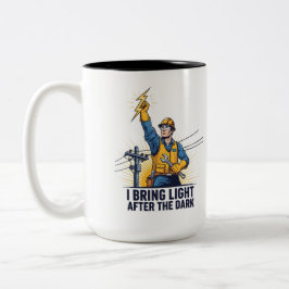 Heldentasse für Leitungsmonteure Zweifarbige Tasse