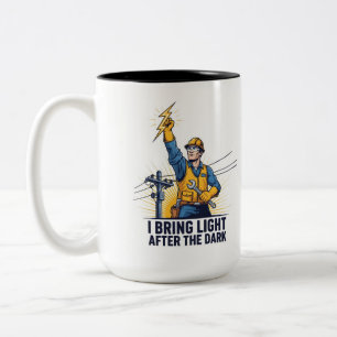 Heldentasse für Leitungsmonteure Zweifarbige Tasse