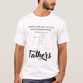 Heldenvater ohne Cape, Strichzeichnung zum Vaterta T-Shirt