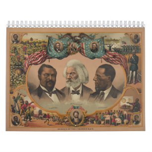 Helder des farbigen Rennens Frederick 1881 Kalender