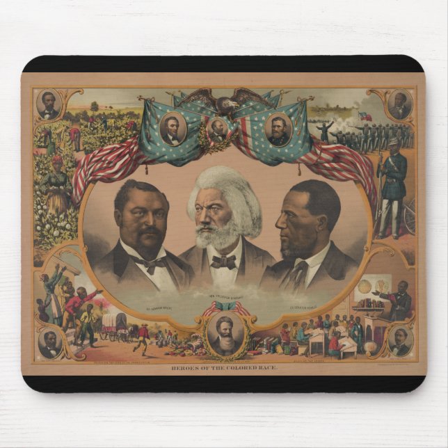 Helder des farbigen Rennens Frederick 1881 Mousepad (Vorne)