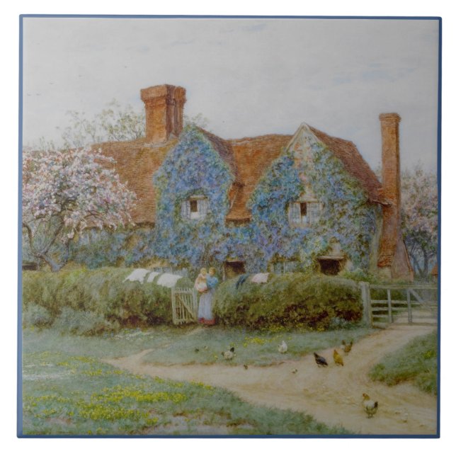 Helen Allingham Buckinghamshire House, Penn Str Fliese (Vorderseite)