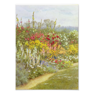 Helen Allingham Vintage Ein Staudenbeet Fotodruck