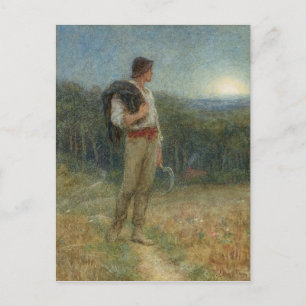 Helen Allingham Vintage Ernte Mond Postkarte