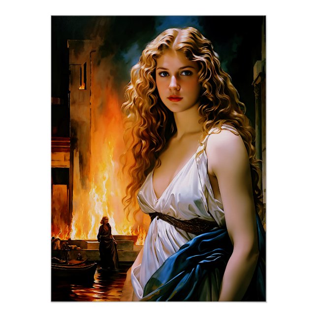 "Helen, ein Spartaner Schönheit, Troy's Fire" Poster (Vorderseite)