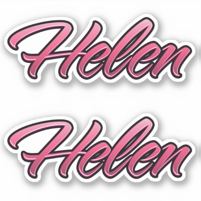 Helen faded pink Aufkleber Sticker Stickerset (Vorderseite)