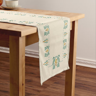 Helen Foster Pine Border Stencil Kurzer Tischläufer