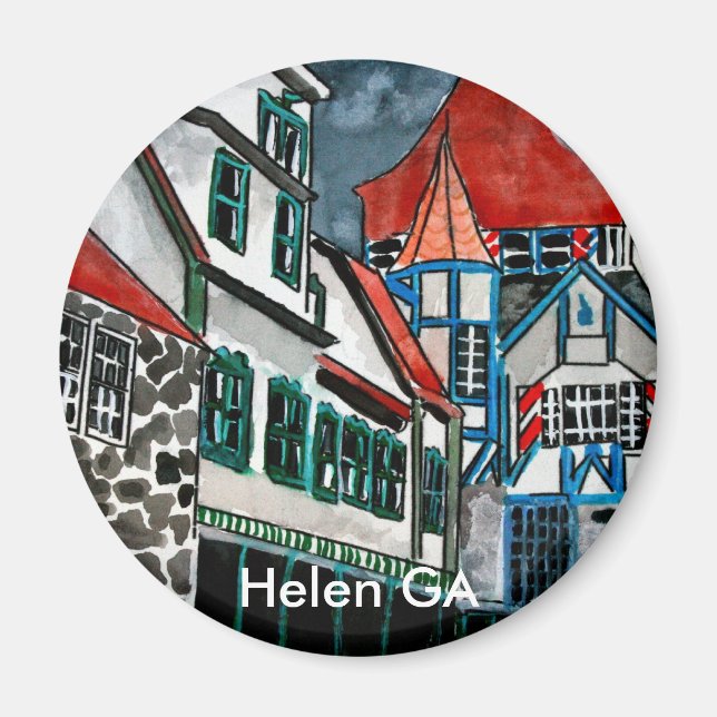 Helen GA Feriparadies Deutschland Stadt Georgien K Magnet (Vorne)
