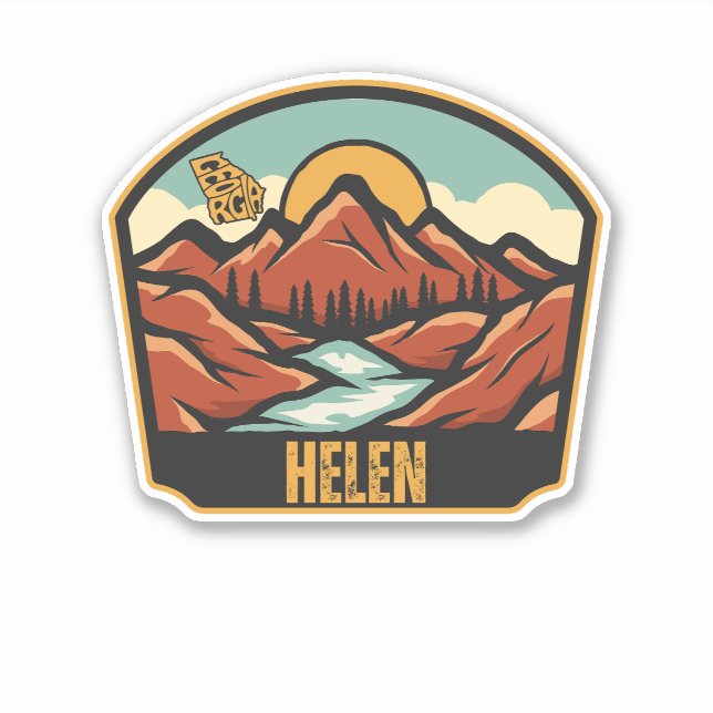 Helen, Georgia Aufkleber (Vorderseite)