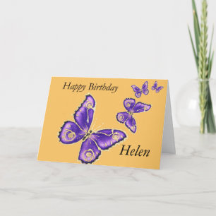 Helen Happy Birthday Butterfly Card Karte