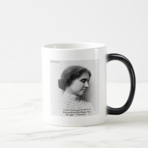 Helen Keller "Glaube/Stärke" Weisheitszitate Gesch Verwandlungstasse