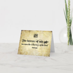 Helen Keller Inspiration Zitat Heresy eines Alters Dankeskarte