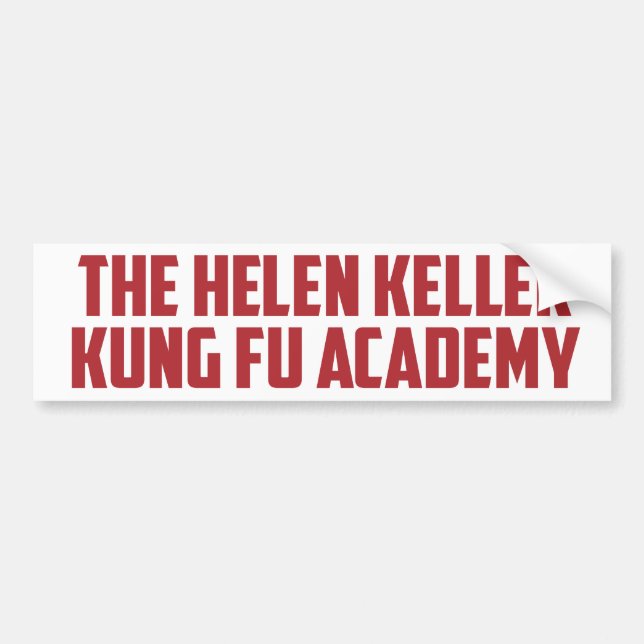 Helen Keller Kung Fu Academy Funny Autoaufkleber (Vorne)