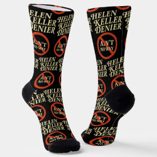 Helen Keller Leugner Gibt's Nicht Vintage Meme Socken