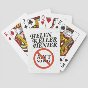 Helen Keller Leugner Gibt's Nicht Vintage Meme Spielkarten