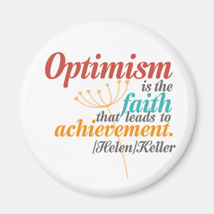 Helen Keller Optimism Zitat Magnet