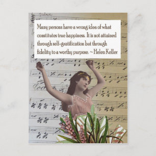 Helen Keller Quote Collage Postcard Postkarte