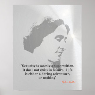 Helen Keller Quote On Security Poster