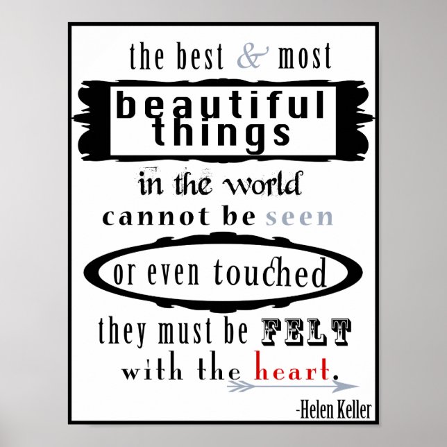 Helen Keller Quote Poster (Vorne)