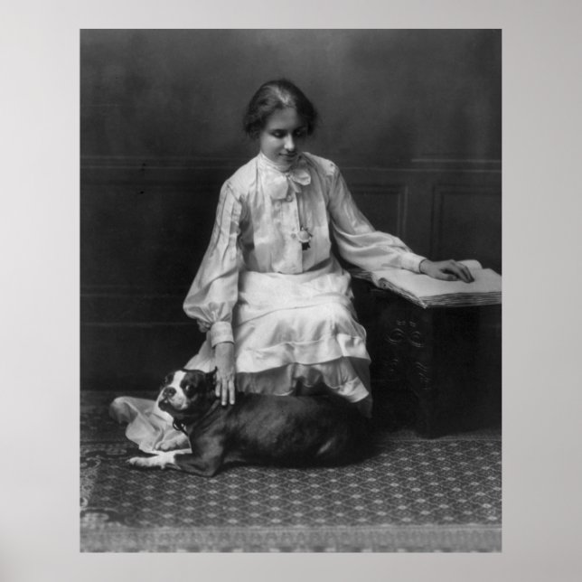 Helen Keller Reading Braille, 1904 Poster (Vorne)