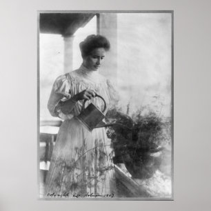 Helen Keller Watering Pflanze Portrait Poster