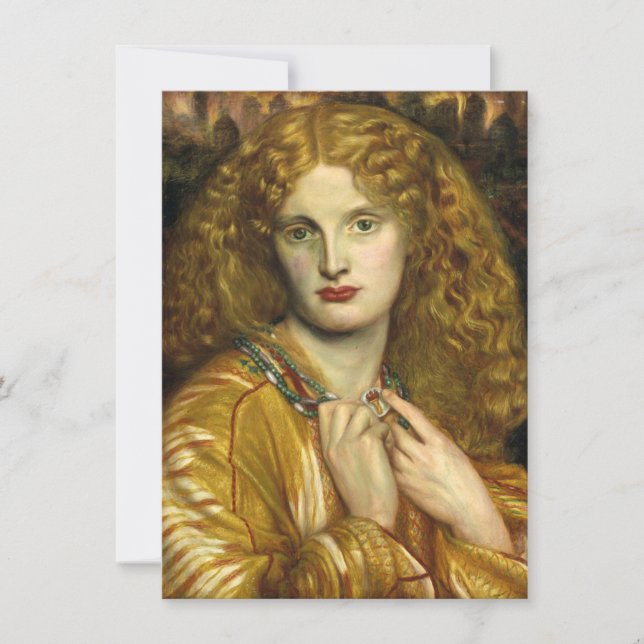 Helen von Troy (von Dante Gabriel Rossetti) Karte (Vorderseite)