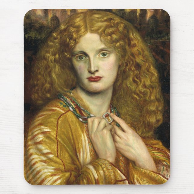 Helen von Troy (von Dante Gabriel Rossetti) Mousepad (Vorne)