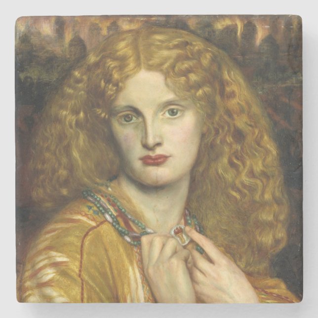 Helen von Troy (von Dante Gabriel Rossetti) Steinuntersetzer (Vorderseite)