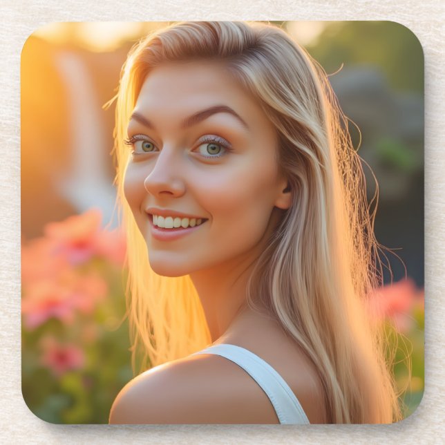 Helena Chevalier: Eine Insel Reverie Plastic Getränkeuntersetzer (Vorderseite)