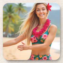 Helena Chevalier: Tanzen am Meer Plastik Getränkeuntersetzer