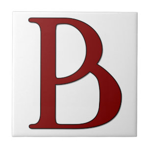 Helena Letter B in Roter Monogramm-Tile Fliese