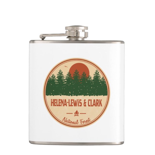 Helena-Lewis und Clark National Forest Flachmann (Vorderseite)