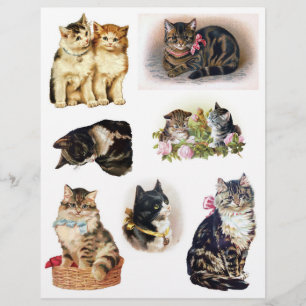 Helena Maguire Vintage Katze, Kitten Art