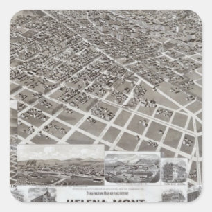 Helena, Mont Quadratischer Aufkleber