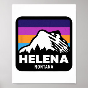 Helena Montana Angeln Skifahren Snowboarden Famili Poster
