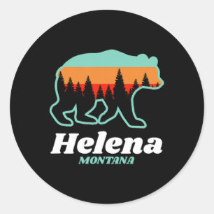 Helena Montana Angeln Snowboarden Runder Aufkleber