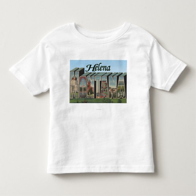 Helena, Montana - große Buchstabe-Szenen Kleinkind T-shirt (Vorderseite)
