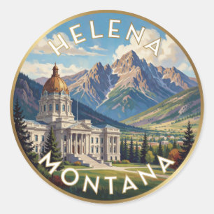 Helena Montana Rocky Mountain Reise 🏔 Runder Aufkleber