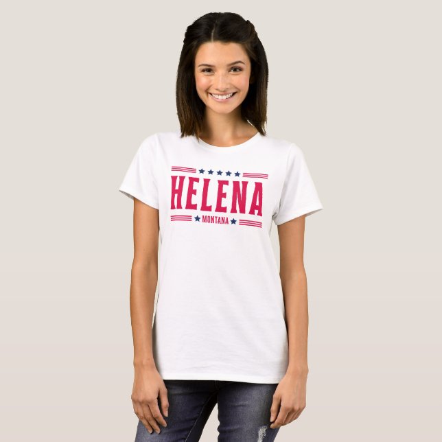 HELENA MONTANA - Sterne & Streifen T-Shirt (Vorne ganz)