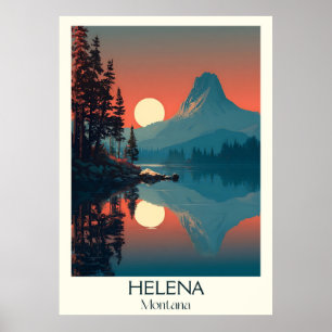 Helena Montana Vintager Lago Maggiore Poster