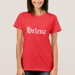 Helena--Name des verwaisten schwarzen Klons, T-Shirt<br><div class="desc">Helena,  Charakter vom Show Waisen-Schwarzen,  biblische Art Schriftart</div>