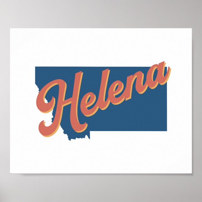Helena, Staat Montana Poster (Vorne)