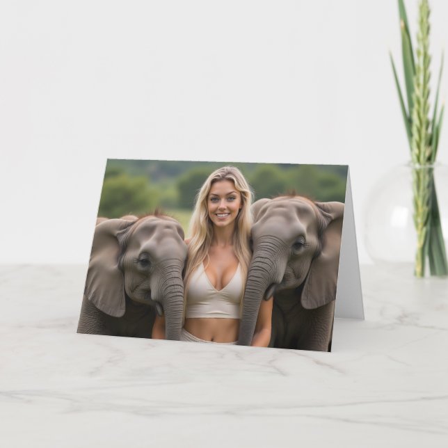 Helenaig und ihre Gentle Baby Elephant Companies Dankeskarte (Vorderseite)