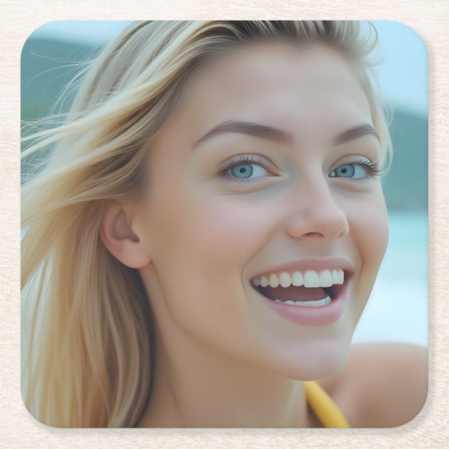 Helenas Paradies: Ein Küstentraum Rechteckiger Pappuntersetzer (Vorderseite)