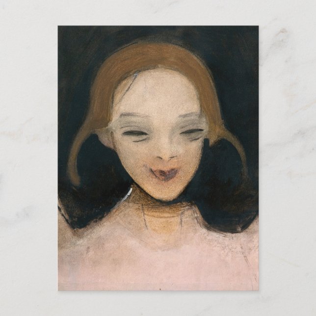 Helene Schjerfbeck - Lächelnde Girl Postcard Postkarte (Vorderseite)