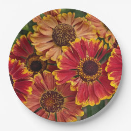 Helenium Autumnale Blooms Floral Pappteller